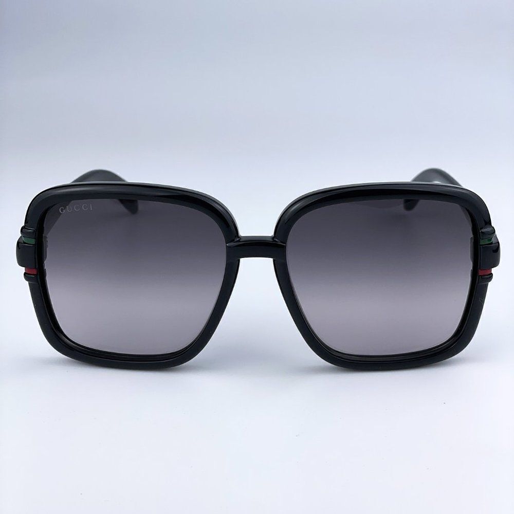 SALE! NEW GUCCI GG1066S 001 Black Gray Gradient Butterfly Women Sunglasses - Picture 4 of 12